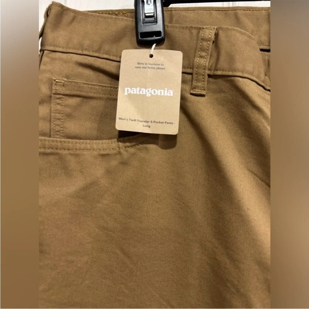 Patagonia Men's Size 36 Twill Traveler Pants - Long Coriander Brown NWT